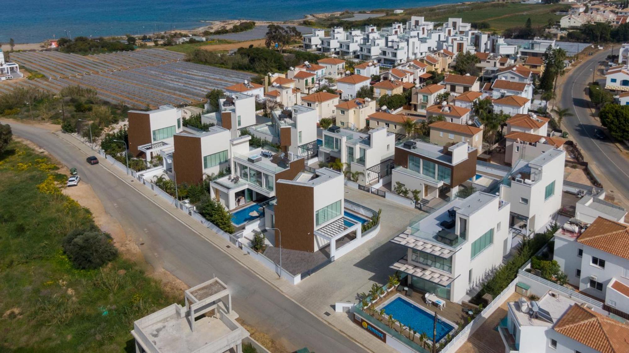 Seaview Luxury Villa Jacuzzi & Pool! 2 Min Beach Protaras Exterior photo
